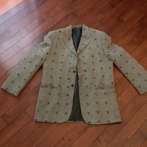 Doramafi blazer.  New, no tags. Was a gift.  Fringe check in grey & black.